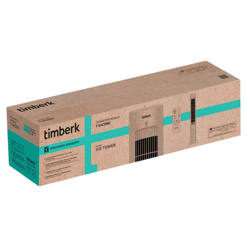 Охладитель воздуха колонный TIMBERK T-SAC01RC, 4 в 1, 3 режима, 50 Вт, бак 3 л, пульт ДУ, белый
