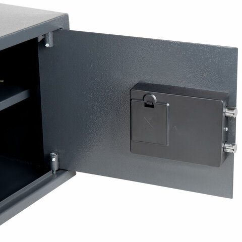 Сейф мебельный DASWERK (ДАСВЕРК) SC-300EL (300х380х300 мм), электронный замок, графит, 291346