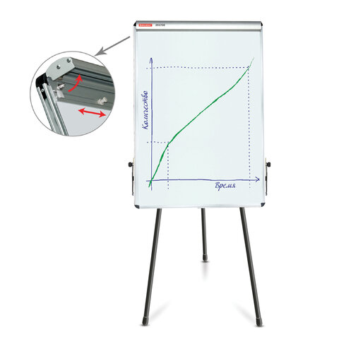 Доска-флипчарт магнитно-маркерная 70х100 см, тренога, ГАРАНТИЯ 10 ЛЕТ, BRAUBERG, 231720