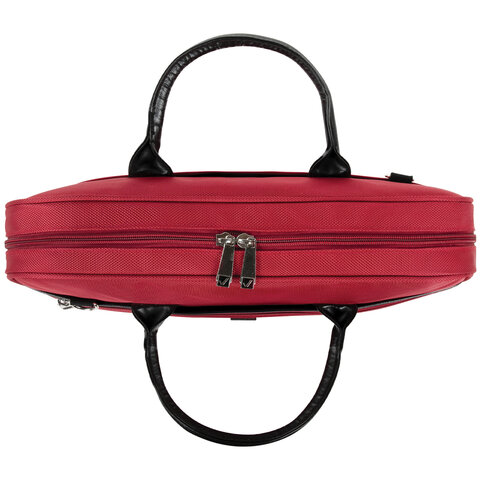 Сумка портфель BRAUBERG DANDY с отделением для ноутбука 15,6", 3 кармана, "Dialog", красная, 30х40х7 см, 240462