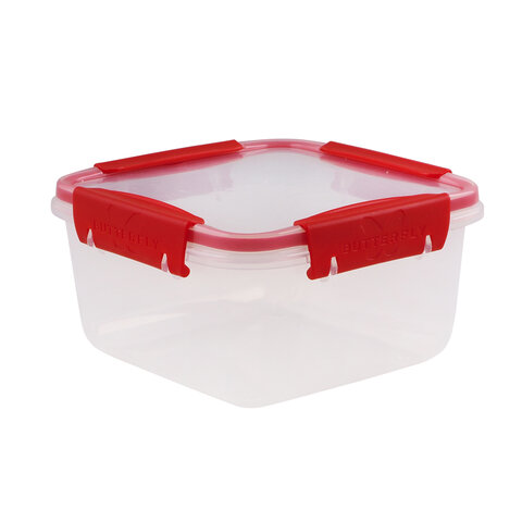 Контейнер с крышкой пищевой 1,2 л герметичный, BUTTERFLY, ланч бокс, 8,5х15,6х15,6 см, прозрачный, 4378459, 437845900