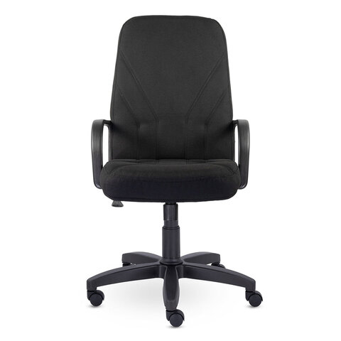 Кресло офисное "Менеджер", ткань, монолитный каркас, черное С-11, В-14