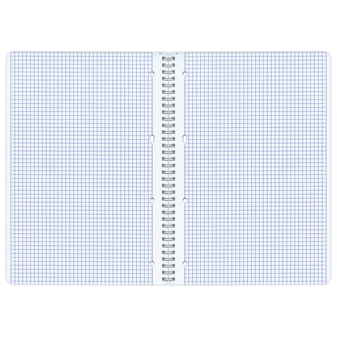 Тетрадь А4, 96 л., ОФИСМАГ, гребень, клетка, обложка картон, МОНОХРОМ, 402793