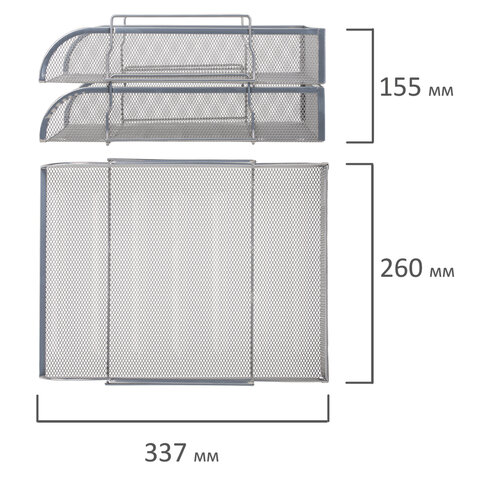Настольный набор из металла BRAUBERG "Germanium", 7 предметов, серебристый, 231963