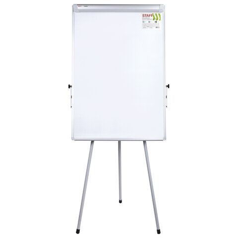Доска-флипчарт магнитно-маркерная 70х100 см, тренога, регулируемая высота, STAFF, 238002