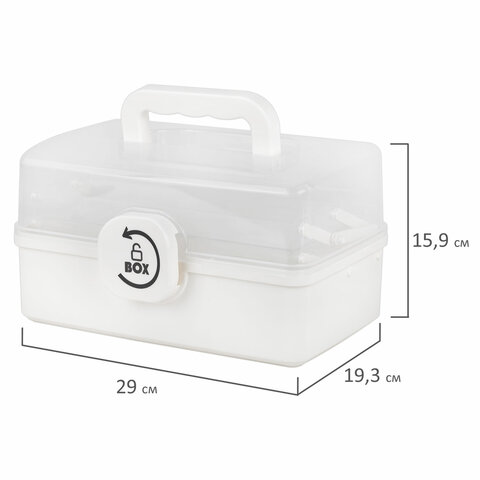 Аптечка домашняя органайзер для хранения универсальный размер MINI 29х19,3х15,9 см, DASWERK (ДАСВЕРК), 608476