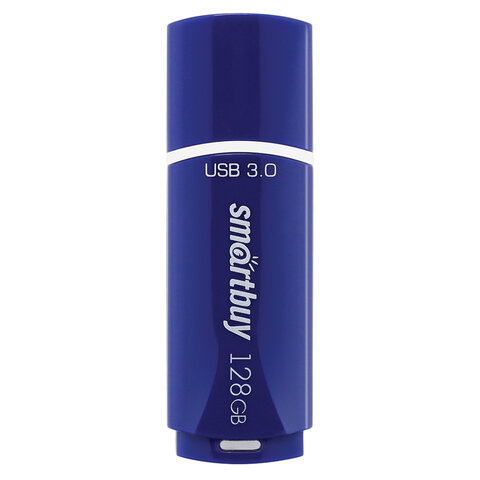 Флеш-диск 128 GB, SMARTBUY Crown, USB 3.0, синий, SB128GBCRW-Bl