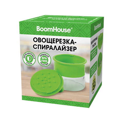 Овощерезка-спиралайзер, ручная, нержавеющая сталь, BOOMHOUSE (БУМХАУС), 702097