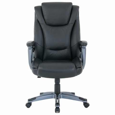 Кресло BRABIX PREMIUM "Gladiator EX-552", натуральная кожа, черное, 532939