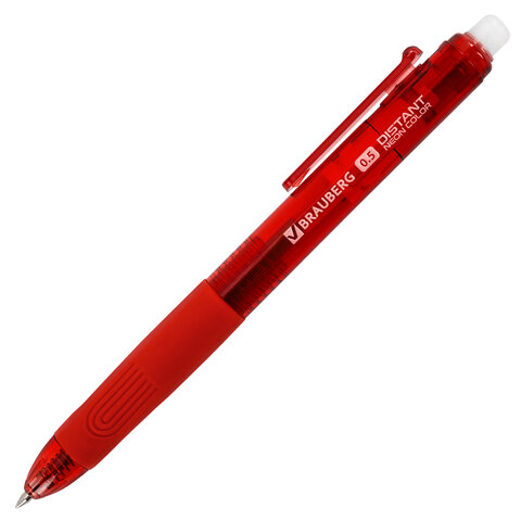 Ручки гелевые стираемые автоматические BRAUBERG "DISTANT NEON COLOR", СИНИЕ, НАБОР 4 ШТУКИ, пишущий узел 0,5мм, линия письма 0,35 мм, 144432