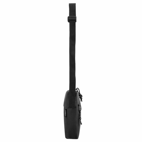 Сумка на плечо HEIKKI COMPACT (ХЕЙКИ), два кармана, черная, 19х14х5 см, 272631