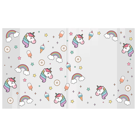 Обложки "UNICORN" для тетрадей и дневников, КОМПЛЕКТ 10 шт., ПЛОТНЫЕ, 210х350 мм, 110 мкм, FUNSTER (ФАНСТЕР), 274084