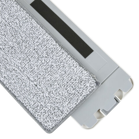 Швабра с отжимом и ведром 11л/9л, двухкамерное, ProClean, насадка из микрофибры карманы с 2-х сторон, белый, LAIMA, 607979