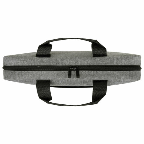 Сумка портфель HEIKKI PERSPECTIVE (ХЕЙКИ) с отделением для ноутбука 15,6", с карманом, серая, 29х40х7 см, 272595