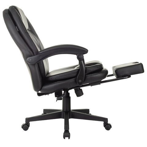 Кресло офисное CH-868N-BF, синхромеханизм, подставка для ног, экокожа, черное, 2018358