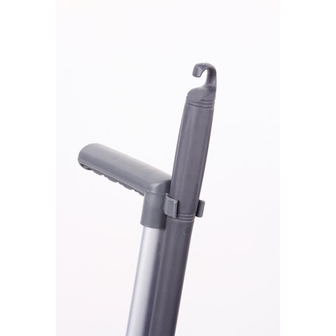 Совок для мусора + щетка, рукоятки 80 см, "БОЛЬШОЙ", для улицы, цеха, офиса, серый, LAIMA PROFESSIONAL, 606663