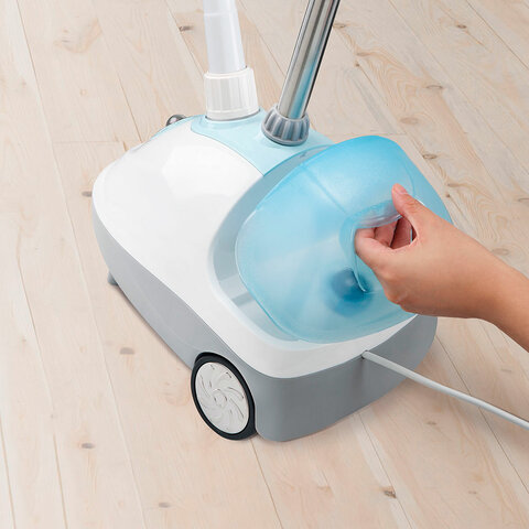 Отпариватель BQ (БИ-КЬЮ) SG5005S, 1800 Вт, пар 35 г/мин, резервуар 1,5 л, 1 режим, 1 насадка, белый/синий, 86195622