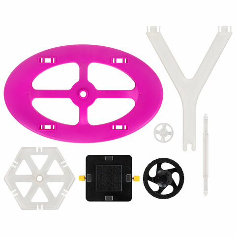 Магнитный конструктор MAGNETIC BLOCKS, 100 деталей, 2 колесные базы, карусель, BRAUBERG KIDS, 665720