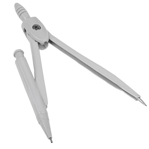 Готовальня STAFF "College" 2 предмета: циркуль 120 мм, запасные грифели, пластиковый пенал, дисплей, ассорти, 210862