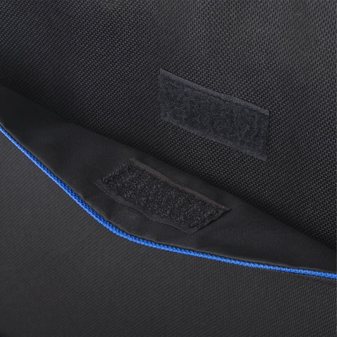 Сумка портфель BRAUBERG PRACTICAL с отделением для ноутбука 15,6", Blue line, черная, 29х40х7 см, 272603