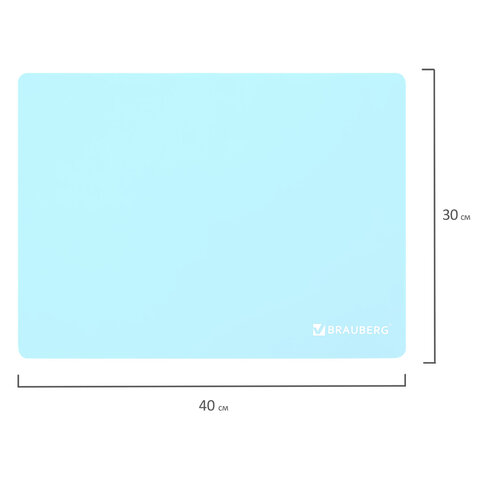 Настольное покрытие BRAUBERG для труда и творческих занятий, силикон, мятное, 30х40 см, 273613