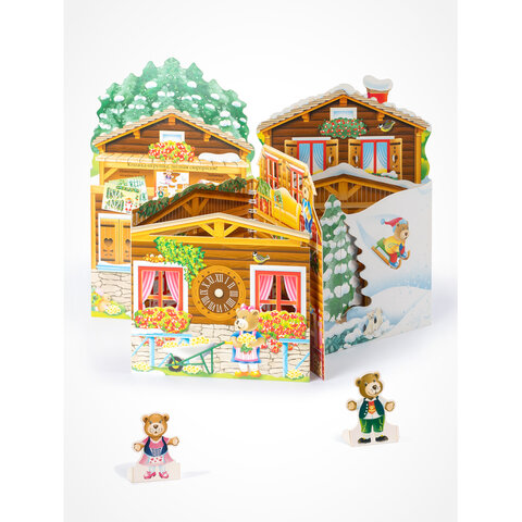 Книга-конструктор 3D-домик с наклейками, 36 стр., 33,5х24 см, АССОРТИ, МОЗАИКА-СИНТЕЗ