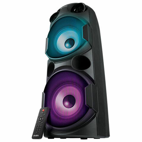 Колонка портативная SVEN PS-750, 80 Вт, TWS, Bluetooth, FM, USB, microSD, LED-дисп, черная, SV-019617