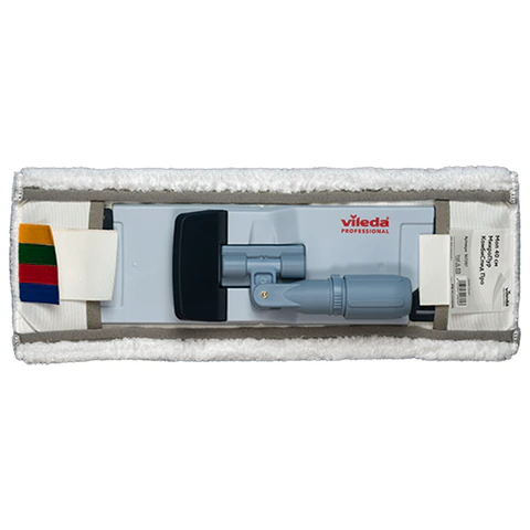 Насадка МОП плоская 40 см, VILEDA PROFESSIONAL "МикроПур Комби", уши (ТИП УВ) микрофибра, белый, 167297