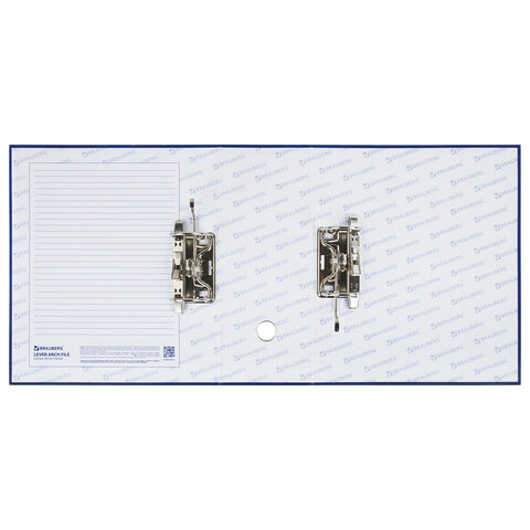 Папка-регистратор BRAUBERG с двумя арочными механизмами (до 800 листов), покрытие ПВХ, 125 мм, синяя, 226054