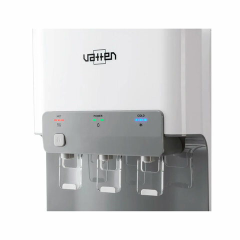 Кулер для воды VATTEN L07WK, напольный, НАГРЕВ/ОХЛАЖДЕНИЕ КОМПРЕССОРНОЕ, бутыль снизу, 3 крана, белый, УТ-00001652