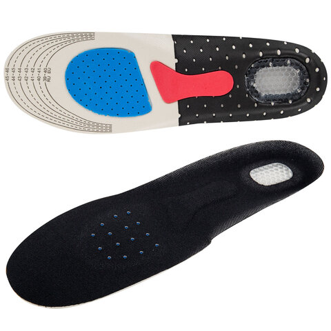 Стельки для обуви СПОРТИВНЫЕ, материал EVA SPORT, размер RU 39-45 / EU 40-46, с линиями выреза, SHEGRA (ШЕГРА), 700747