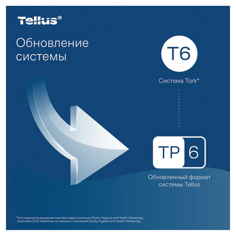 Бумага туалетная 90 м, Tellus/TORK (Система Т6) PREMIUM, КОМПЛЕКТ 27 рулонов, 2-слойная, белая, 127520/127521