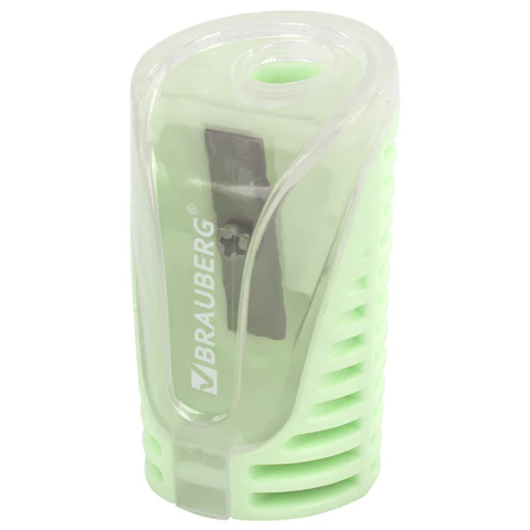 Точилка с контейнером BRAUBERG "CELL PASTEL", пастельные цвета ассорти, 272503