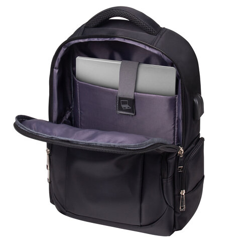 Рюкзак BRAUBERG FUNCTIONAL с отделением для ноутбука, 2 отделения, USB-порт, "Leader", 45х32х17 см, 270799