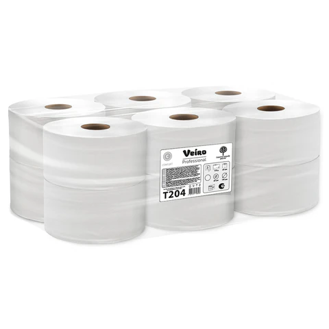 Бумага туалетная 170 м, VEIRO Professional (Система T2), КОМПЛЕКТ 12 шт., Comfort, 2-слойная, T204