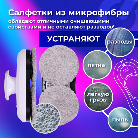 Робот-мойщик окон SONNEN Tech RWC-121 UltraClear, датчик от падения, 26 салфеток, пульт ДУ, 456183