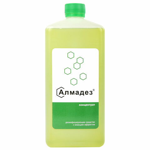 Средство дезинфицирующее 1 л, АЛМАДЕЗ, с моющим эффектом, концентрат, крышка, АЛ-402