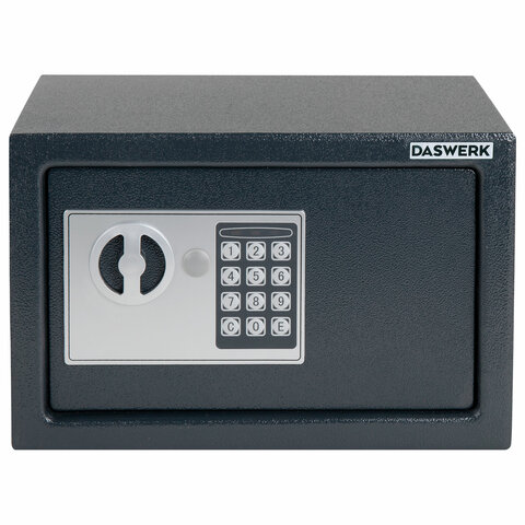 Сейф мебельный DASWERK (ДАСВЕРК) SC-200EL (200х310х200 мм), электронный замок, графит, 291341