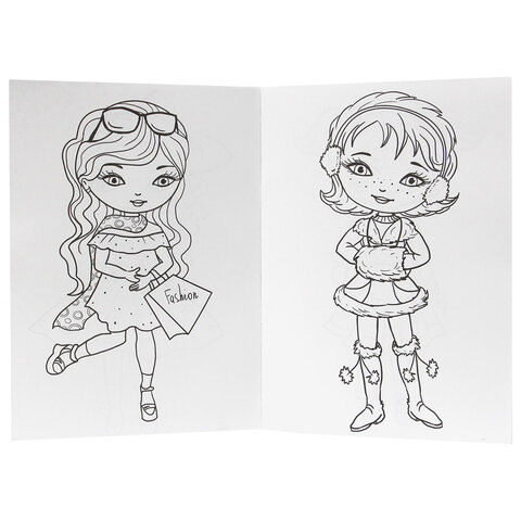 Книжка – раскраска с блестящими наклейками, ассорти, 16 стр., 195х276 мм, ПП