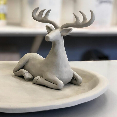 Масса керамическая для лепки ОСТРОВ СОКРОВИЩ, 500 г, натуральный цвет, 228731