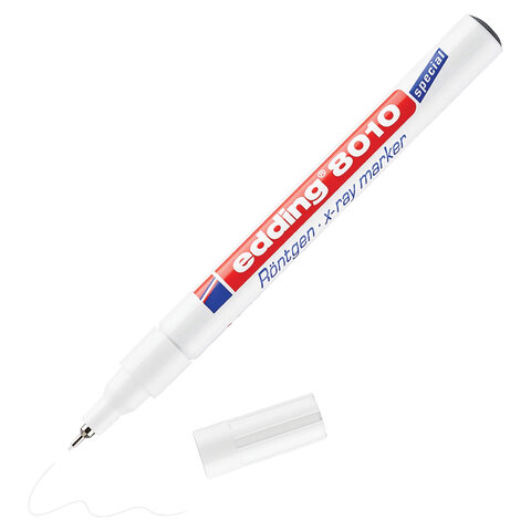 Маркер для рентгеновских пленок EDDING "8010", БЕЛЫЙ, 0,8 мм, круглый наконечник, на лаковой основе, E-8010/49