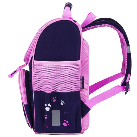 Ранец ПИФАГОР BASIC, 1 отделение, 3 кармана, эргономичная спинка, "Playing foxes", 35х28х18 см, 273136