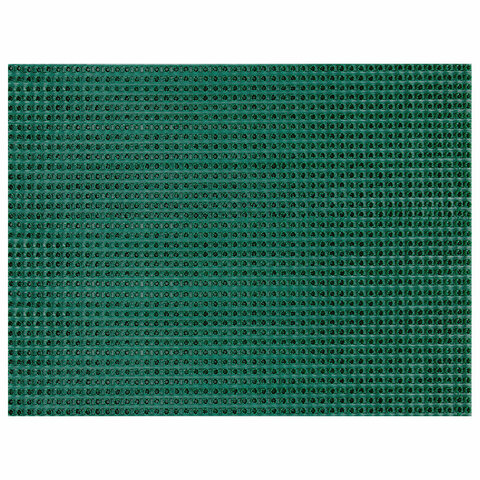 Коврик придверный 45х60 см, ЗЕЛЕНЫЙ пластиковый грязезащитный, толщина 10 мм, "ТРАВКА", PRIMILA (ПРИМИЛА), 701065