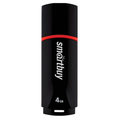 Флеш-диск 4 GB, SMARTBUY Crown, USB 2.0, черный, SB4GBCRW-K