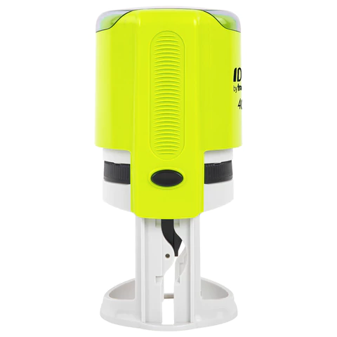 Оснастка для печатей оттиск D=42 мм, синий, TRODAT IDEAL 46042 P2, корпус ЖЕЛТЫЙ, с крышкой, подушка, 198960