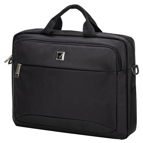 Сумка портфель BRAUBERG PROTECT с отделением для ноутбука 15,6", 2 отделения, черная, 30х40х7 см, 270831