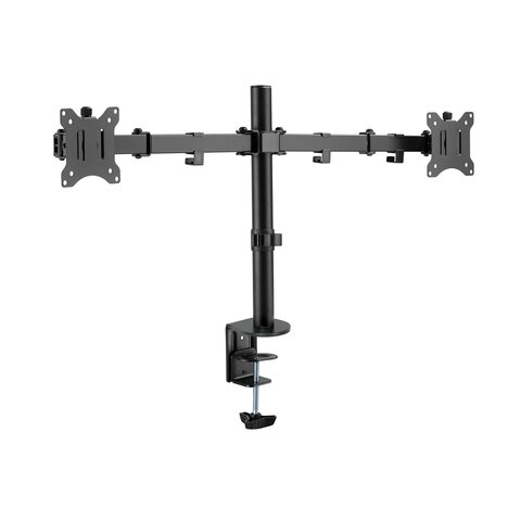 Кронштейн для двух мониторов настольный VESA 75х75, 100х100, 17"-32", до 16 кг, SONNEN STATIC, 455943