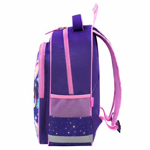 Рюкзак ПИФАГОР SCHOOL, 1 отделение, 3 кармана, "Magic kitty", 38x28х14 см, 273166