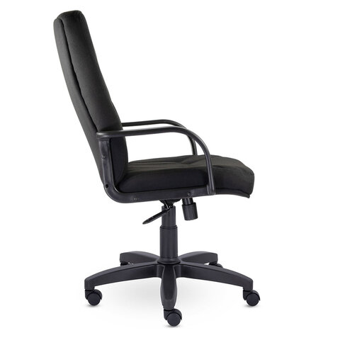 Кресло офисное "Менеджер", ткань, монолитный каркас, черное С-11, В-14