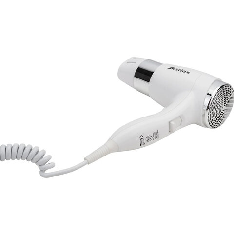 Фен для волос настенный KSITEX F-1600 W, 1600 Вт, пластик/металл, 2 скорости, белый